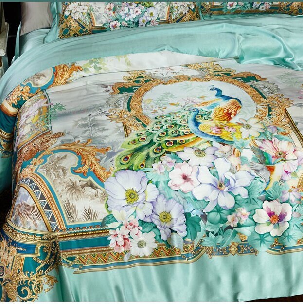 KONGQUE - 19 Momme Silk Bedding Suite 4pcs