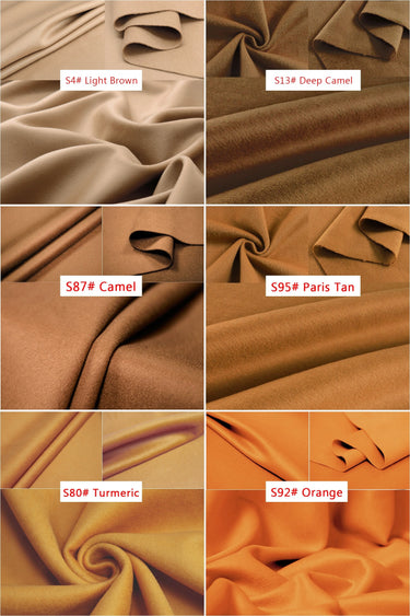 40 Colors - Double Faced Cashmere Wool Fabric - 150cm wide by the Yard