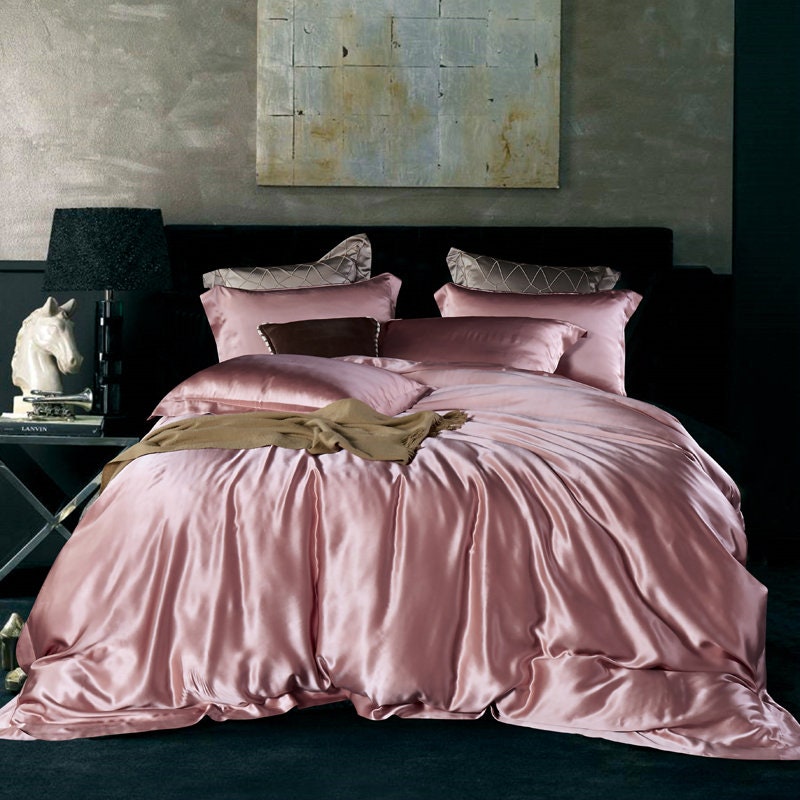 ANNA PINK - 25 Momme 100% Mulberry Silk Duvet Cover