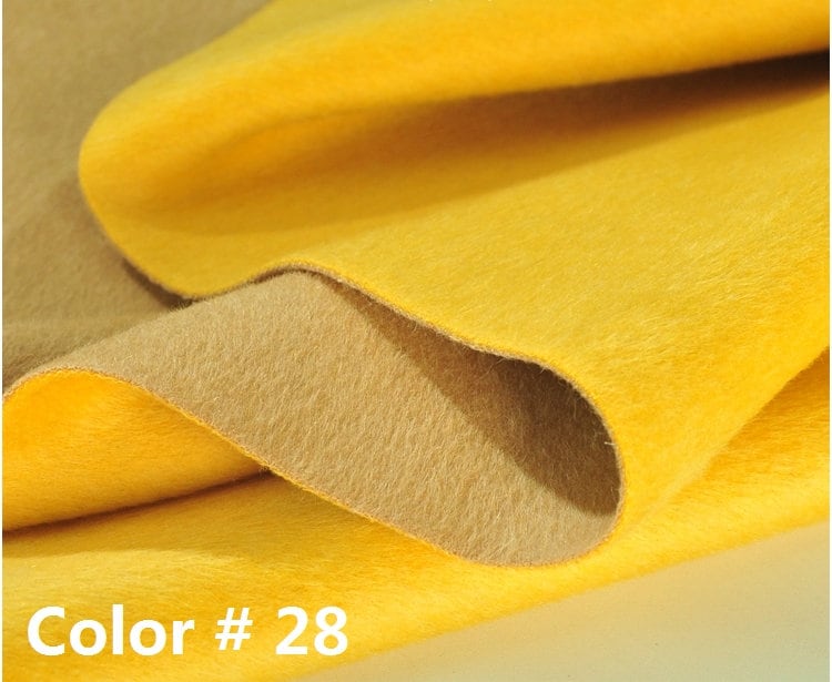 JUCHENG - Double Sided Double Colors Alpaca Wool Fabric - 150cm wide by the Yard