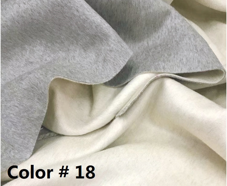 HUISEHEI - Double Sided Double Colors Alpaca Wool Fabric - 150cm wide by the Yard