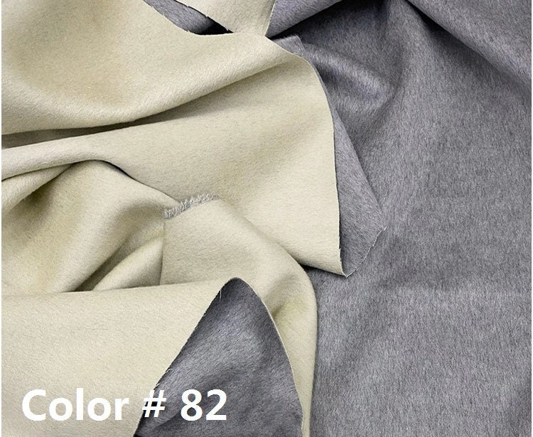 HUISEHEI - Double Sided Double Colors Alpaca Wool Fabric - 150cm wide by the Yard