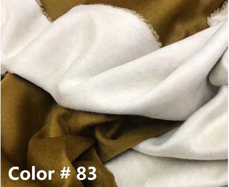 LVKABAI - Double Sided Double Colors Alpaca Wool Fabric - 150cm wide by the Yard