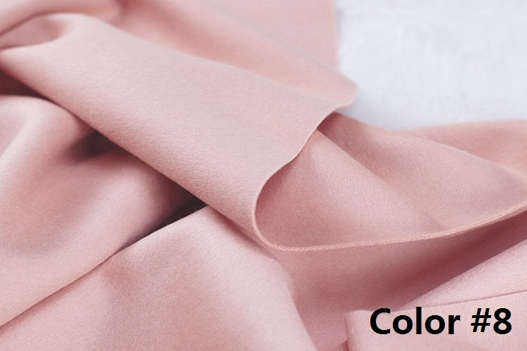 Color No. 1-10 Double Faced Alpaca Wool Fabric - 150cm wide by the Yard