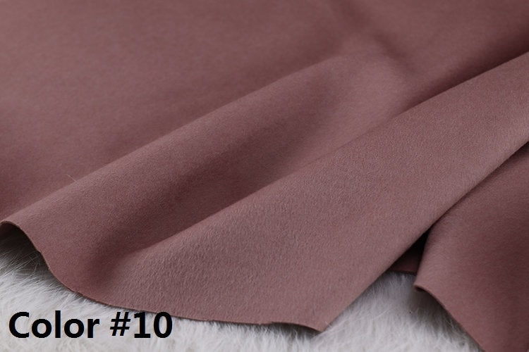 Color No. 1-10 Double Faced Alpaca Wool Fabric - 150cm wide by the Yard