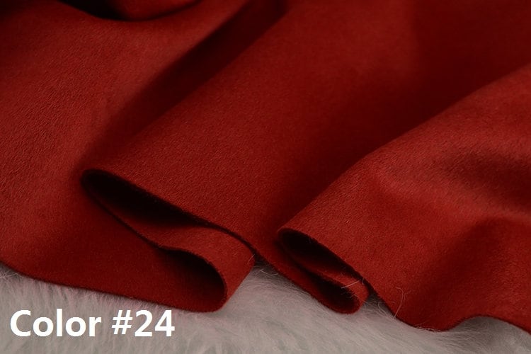 Color No. 21-30 Double Faced Alpaca Wool Fabric - 150cm wide by the Yard