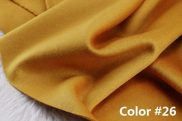 Color No. 21-30 Double Faced Alpaca Wool Fabric - 150cm wide by the Yard