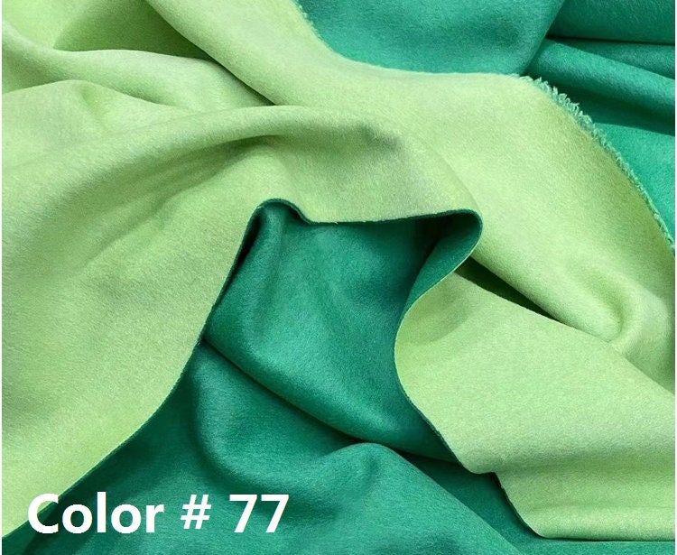 LVKABAI - Double Sided Double Colors Alpaca Wool Fabric - 150cm wide by the Yard