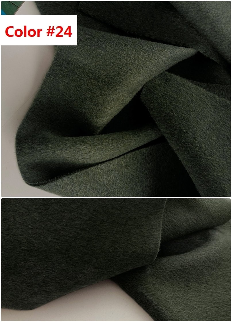 LVSEXI - Mixed Colors Double Faced Alpaca Wool Fabric - 150cm wide by the Yard