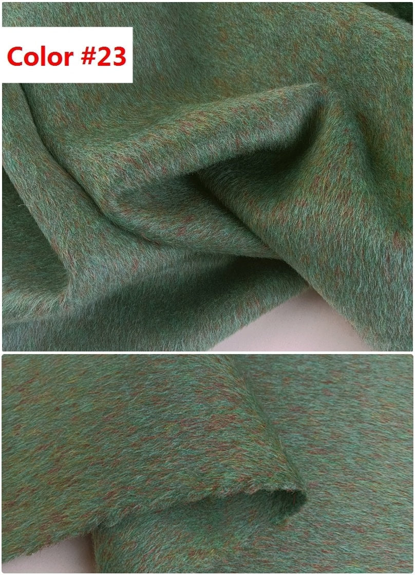 LVSEXI - Mixed Colors Double Faced Alpaca Wool Fabric - 150cm wide by the Yard