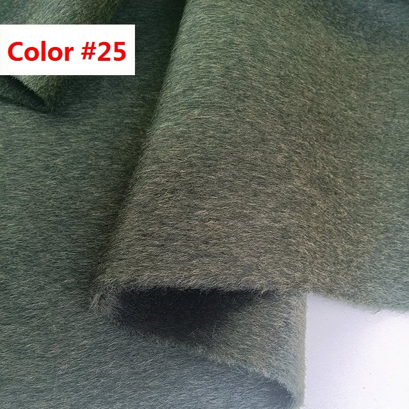 LVSEXI - Mixed Colors Double Faced Alpaca Wool Fabric - 150cm wide by the Yard