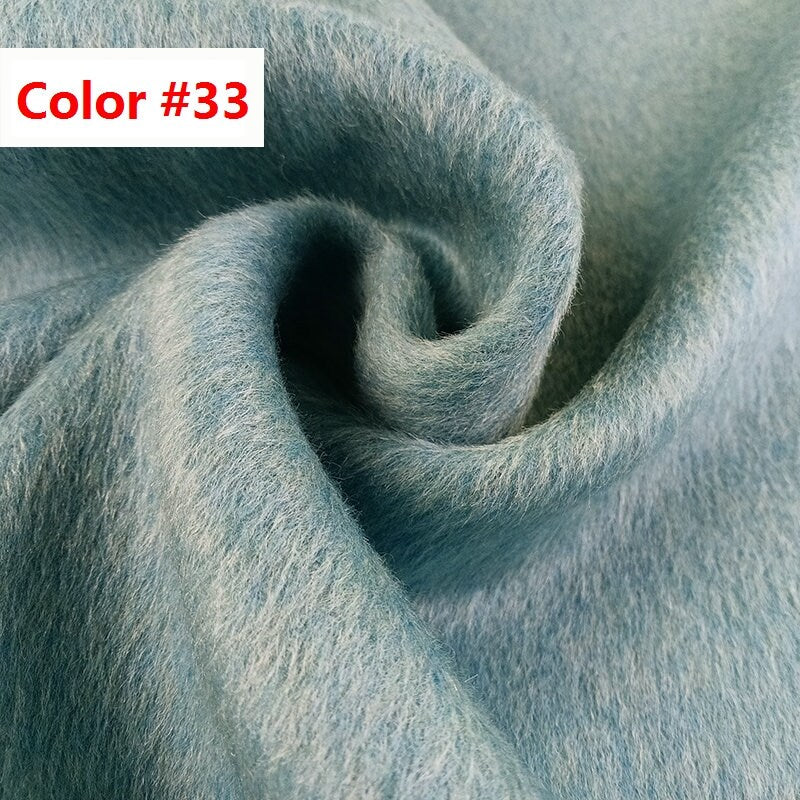 LVSEXI - Mixed Colors Double Faced Alpaca Wool Fabric - 150cm wide by the Yard