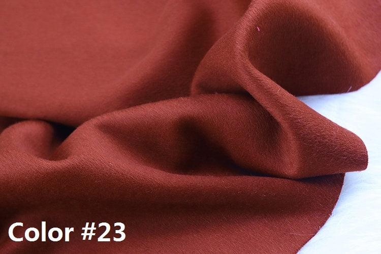 Color No. 21-30 Double Faced Alpaca Wool Fabric - 150cm wide by the Yard