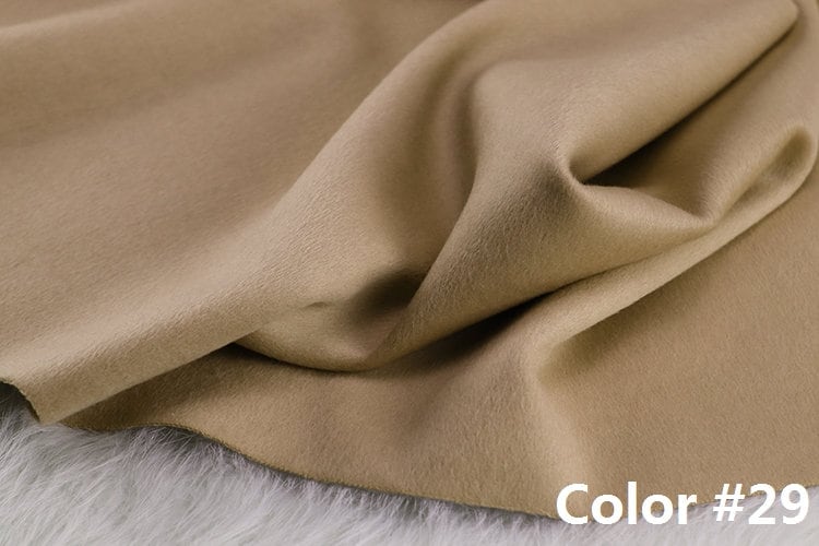 Color No. 21-30 Double Faced Alpaca Wool Fabric - 150cm wide by the Yard