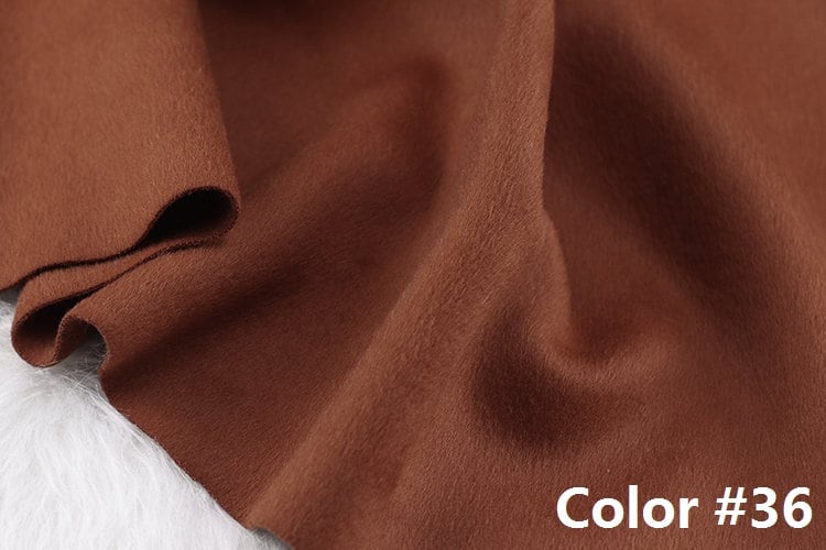 Color No. 31-40 Double Faced Alpaca Wool Fabric - 150cm wide by the Yard