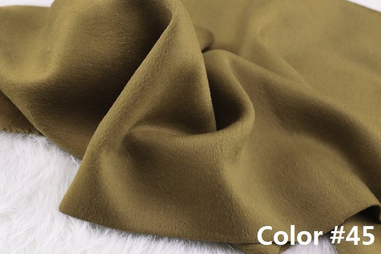 Color No. 41-50 Double Faced Alpaca Wool Fabric - 150cm wide by the Yard